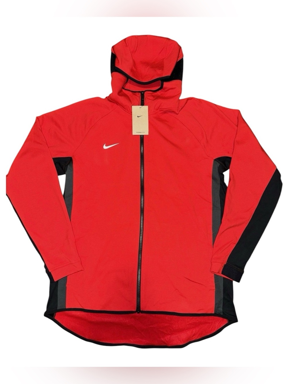 Nike Showtime Hoodie Men's S Red Black Full Zip Jacket Basketball FD1132-661 NWT